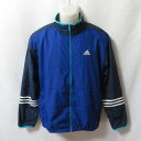 【中古】 【送料無料】 古着 メンズS adidas/アディダス 裏起毛 ウインドブレーカージャケット ジップ スポーツ トレーニング ブルー/ネイビー/ホワイ...