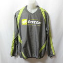 【中古】 【送料無料】 古着 メンズXL LOTTO/ロット ピステシャツ 長袖 サッカー フットサル 練習着 裏無し グレー/イエローグリーン LSW9223...