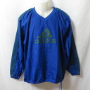 【中古】 【送料無料】 古着 メンズM adidas/アディダス ピステシャツ 長袖 サッカー フットサル 練習着 裏無し ブルー/グリーン E99927