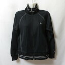【中古】 【送料無料】 古着 レディースM NIKE/ナイキ トラックジャケット ジャージ フルジップ カジュアル スポーツ 運動 ブラック/グレー/ホワイト ...