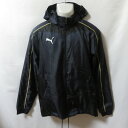 【中古】 【送料無料】 古着 メンズM PUMA/プーマ 裏起毛 ウインドブレーカージャケット フード収納可 スポーツ ネイビー/ホワイト/ブラック/イエロー ...