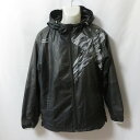 【中古】 【送料無料】 古着 メンズXL MIZUNO/ミズノ 裏起毛 ウインドブレーカー ジップパーカー フード トレーニング ブラック/グレー/迷彩柄 A6...