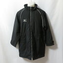 【中古】 【送料無料】 古着 メンズS MIZUNO/ミズノ 中綿 ハーフコート スポーツ カジュアル 防寒 ベンチコート ブラック/ホワイト