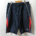 【中古】 【送料無料】 古着 メンズL TIGORA/ティゴラ ジャージ ハーフパンツ スポーツ トレーニング ランニング ネイビー/ホワイト/レッド TR-9...