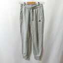 【中古】 【送料無料】 古着 メンズS adidas/アディダス 裏起毛 スウェットロングパンツ 長ズボン スポーツ カジュアル 普段着 グレー/ブラック S9...