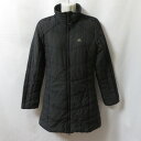 【中古】 【送料無料】 古着 レディースM adidas/アディダス 中綿 コート ジップ スポーツ カジュアル 防寒 ブラック/グリーン E09820