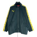 【中古】 【送料無料】 古着 メンズSS PUMA/プーマ トラックジャケット ジャージ フルジップ スポーツ 運動 ウォーキング ブラック/イエロー 8622...