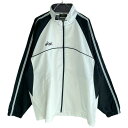 【中古】 【送料無料】 古着 メンズL asics/アシックス クロスジャケット ジャージ フルジップ スポーツ ホワイト/ブラック/シルバー XGT521