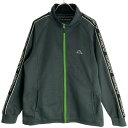 【中古】 【送料無料】 古着 メンズL KAPPA/カッパ トラックジャケット ジャージ フルジップ スポーツ ウォーキング チャコール/ブラック/グリーン K...