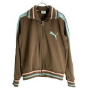 【中古】 【送料無料】 古着 レディースM PUMA/プーマ ヒットユニオン製 トラックジャケット ジャージ フルジップ カジュアル ブラウン/水色/ピンク P...
