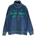 【中古】 【送料無料】 古着 メンズO DESCENTE/デサント スウェット トラックジャケット ジャージ フルジップ カジュアル スポーツ ネイビー/グリー...