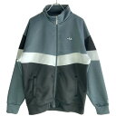 【中古】 【送料無料】 古着 メンズM FILA/フィラ トラックジャケット ジャージ フルジップ スポーツ ウォーキング 大きめ グレー/ホワイト/ブラック ...
