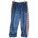 【中古】 【送料無料】 古着 メンズM UMBRO/アンブロ 裏付き ピステロングパンツ サッカー フットサル トレーニングウェア ネイビー/レッド/ホワイト ...