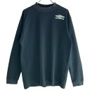 【中古】 【送料無料】 古着 メンズM-L UMBRO/アンブロ インナーシャツ 長袖 サッカー フットサル 練習着 ブラック/ホワイト UBA7444