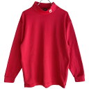 【中古】 【送料無料】 古着 メンズS DESCENTE/デサント インナーシャツ 長袖 モックネック スポーツ 野球 ゴルフ レッド/ゴールド DUS-623...