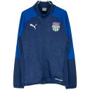 【中古】 【送料無料】 古着 メンズS PUMA/プーマ トラックジャケット ジャージ フルジップ サッカー トレーニングウェア ネイビー/ブルー 656193-04