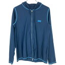 【中古】 【送料無料】 古着 レディースM HELLY HANSEN/ヘリーハンセン ラッシュガード フード ジップ 長袖 海 プール ネイビー HW81300(4)