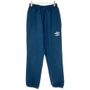 【中古】 【送料無料】 古着 メンズM UMBRO/アンブロ トラックパンツ ジャージ ロングパンツ スポーツ トレーニング サッカー ネイビー UCS4750TKSP(4)