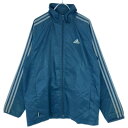 【中古】 【送料無料】 古着 メンズO相当 adidas/アディダス 裏起毛 ウインドブレーカージャケット ジップ スポーツ ブラック/グレー G79069