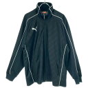 【中古】 【送料無料】 古着 メンズL PUMA/プーマ トラックジャケット ジャージ フルジップ スポーツ ウォーキング ブラック/ホワイト 901390