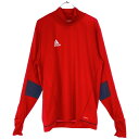 【中古】 【送料無料】 古着 メンズO adidas/アディダス トレーニングトップ 長袖 サッカー フットサル 練習着 レッド/ブラック/ホワイト BQ2732