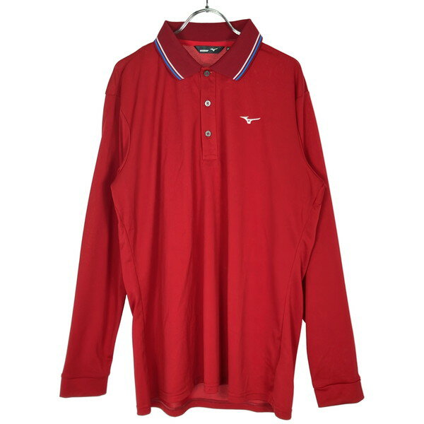 【中古】 【送料無料】 古着 メンズ2XL MIZUNO/ミズノ ゴルフウェア ポロシャツ 長袖 スポーツウェア ..