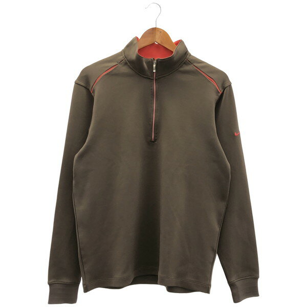 【中古】 【送料無料】 古着 メンズM NIKE/ナイキ ハーフジップ トップス ゴルフウェア 長袖 ブラウン/ピンク 400430-213