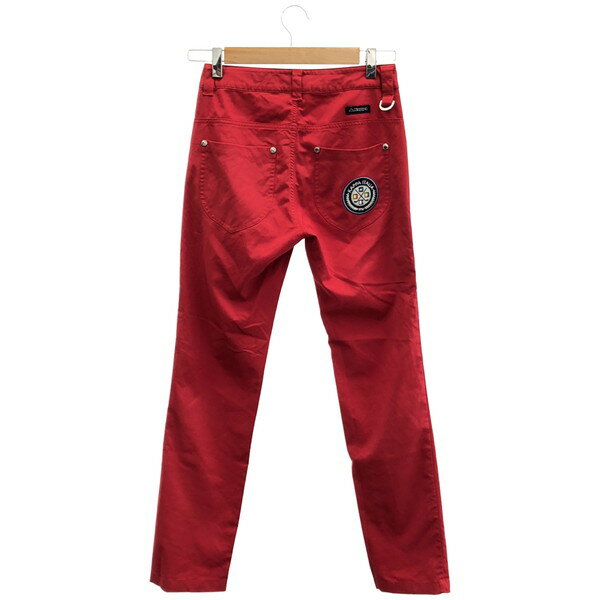 【中古】 【送料無料】 古着 レディースM相当 KAPPA/カッパ ロングパンツ スラックス ゴルフウェア レッド/ホワイト