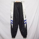 【中古】 【送料無料】 古着 メンズM le coq sportif/ルコックスポルティフ 裏起毛 ウインドブレーカーロングパンツ 長ズボン ブラック/ホワイト...
