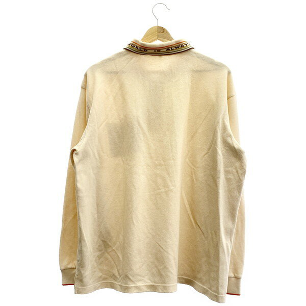 【中古】 【送料無料】 古着 メンズ5 CASTELBAJAC/カステルバジャック ポロシャツ ゴルフウェア 長袖 ボタン ベージュ/ブラウン/オレンジ 7987-7201