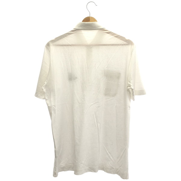 【中古】 【送料無料】 古着 メンズL BLACK＆WHITE SPORTSWERA/ブラック＆ホワイトスポーツウェア ポロシャツ ゴルフウェア ボタン 半袖 ホワイト/ブラック