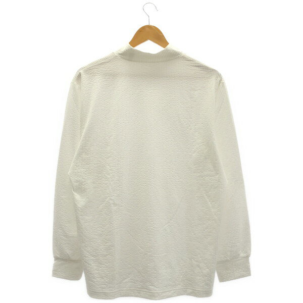 【中古】 【送料無料】 古着 メンズLL BLACK＆WHITE SPORTSWERA/ブラック＆ホワイトスポーツウェア モックネック ニットシャツ ゴルフウェア ホワイト BGS9202TR