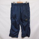 【中古】 【送料無料】 古着 メンズM KAPPA/カッパ 裏メッシュ ウインドブレーカーパンツ 7分丈 3/4丈 リラックス 普段着 練習着 移動着 ネイビー...