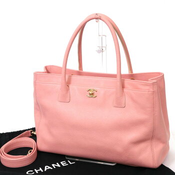 Chanel シャネル エグゼクティブ 2wayトートバッグ オンライン Pink ピンク ハンド ショルダー ココマーク キャビアスキン ターンロック 通勤 Sf0918 リサイクル ティファナ