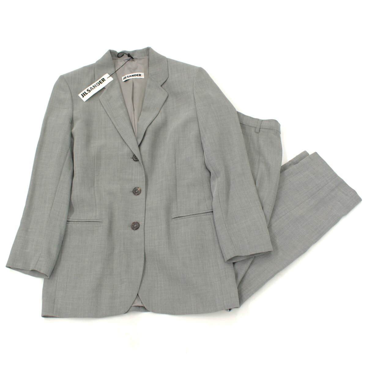 ジルサンダー リサイクル ジルサンダー サイズ36 Grey パンツスーツ パンツスーツ 中古 パンツスーツ グレー ヴィンテージ 西ドイツ製 レア レディース セットアップ 新品同様 Jilsander ティファナ