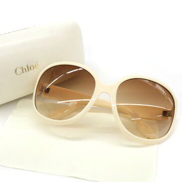 ◆Chloe クロエ オーバル型 グラデーションレンズ サングラス 62□19-135◆beige/ベージュ/オフホワイト/アイウェア/レディース/服飾小物/ブランド雑貨【中古】