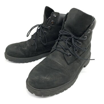 ◆Timberland ティンバーランド レースアップブーツ サイズ24cm◆　black /黒/ブラック/レザー/レディース/シューズ/靴【中古】