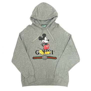 ◆GUCCI グッチ ×Disney ミッキーコラボ フーディ パーカー サイズS◆gray/グレー/メンズ/トップス/ディズニー/KI1004【中古】