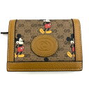 ◆GUCCI×Disney グッチ×ディズニー GGスプリーム 602534 二つ折り財布◆brow ...