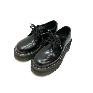 Dr.Martens ドクターマーチン 3ホールシューズ 美品 UK3 ブラック 厚底 レースアップ レディース 靴 KO1014【中古】