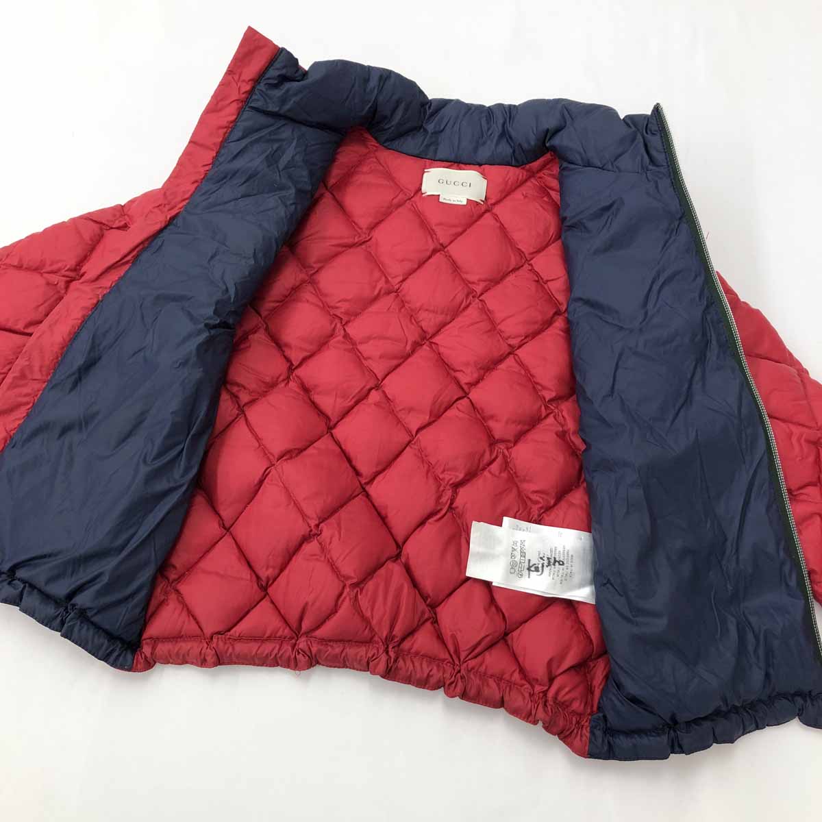 GUCCI グッチ ダウンジャケット 6 429959 レッド キッズ アウター 子供服 キルティング 429959 男の子　女の子 【中古】