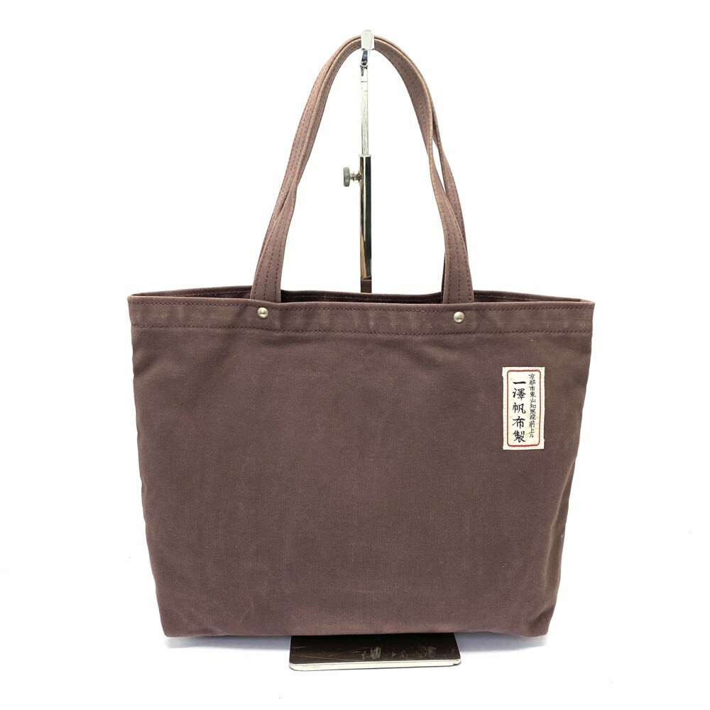 一澤帆布 トートバッグ ピンクグレー キャンバス ユニセックス bag 鞄 KI1004【中古】