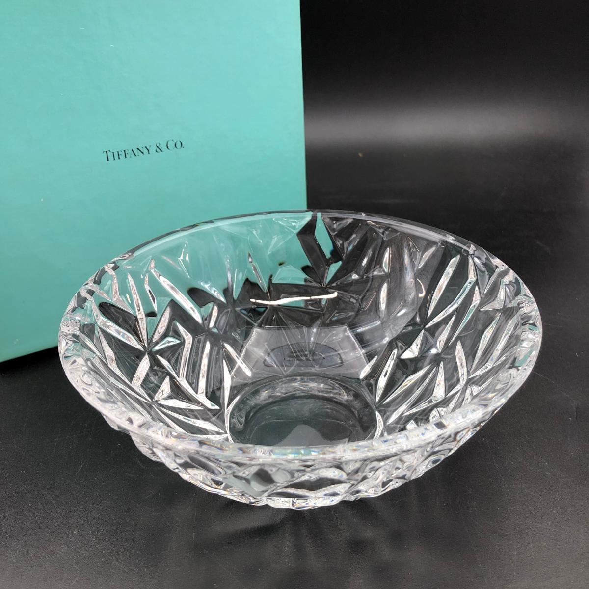 ★50%OFFクーポン配布中★ 6月10日まで TIFFANY&Co. ティファニー ガラスボウル 箱つき 美品 クリア ガラス ガラス食器 【中古】 【202403SSG50】 【202404】