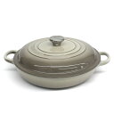 LE CREUSET ルクルーゼ ビュッフェキャセロール 26cm グレージュ 両手鍋 調理器具 【 ...