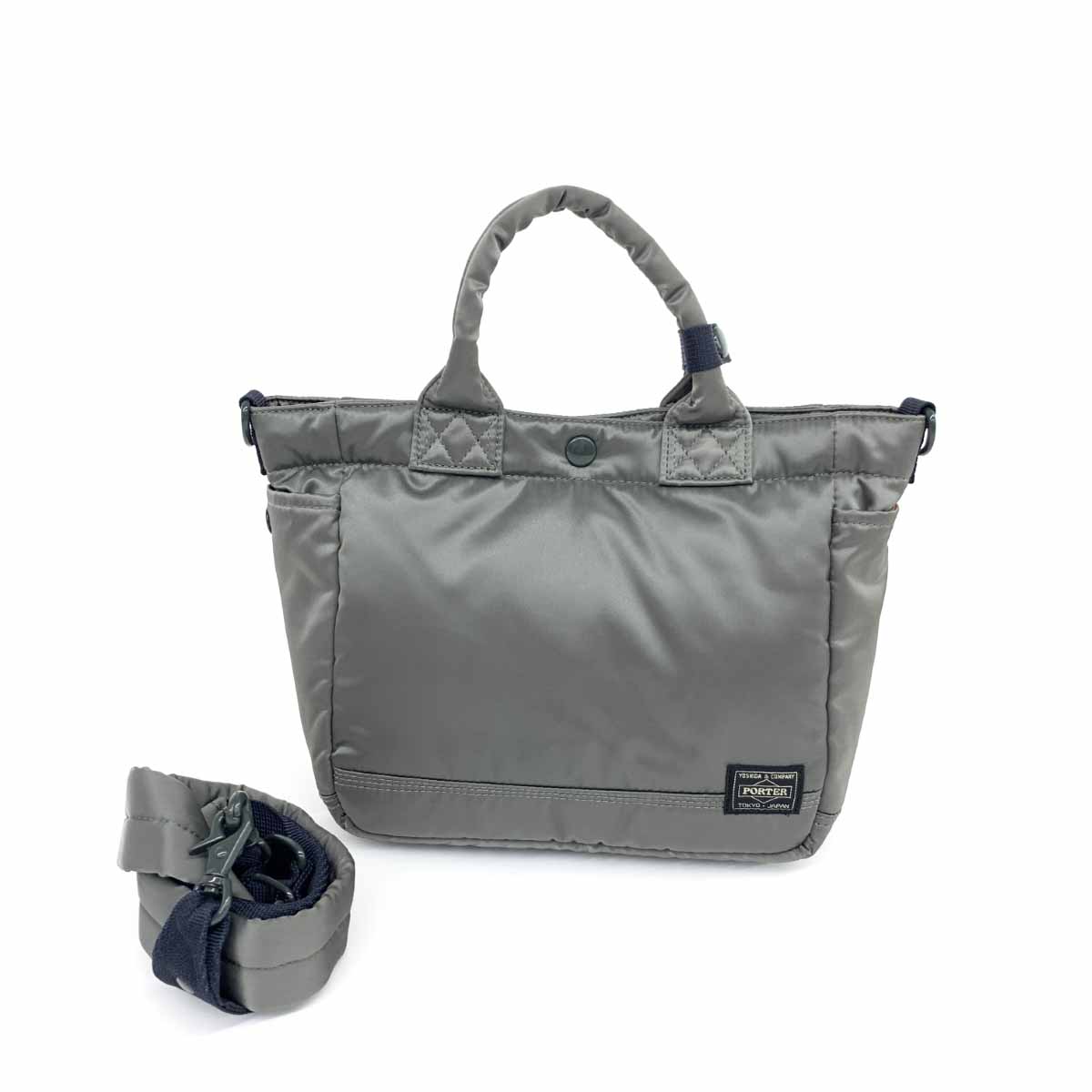 PORTER ポーター PXタンカー 2WAYバッグ 美品 グレー ナイロン 舟形 レディース MA-1モチーフ ハンド ショルダー bag 鞄 【中古】のサムネイル