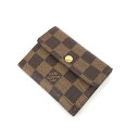 LOUIS VUITTON ルイヴィトン Wホックコインパース 小銭入れ 良好 N62925 ブラウン ユニセックス ラドロー ダミエ　エベヌ CT1015 小物 【中古】