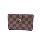 LOUIS VUITTON ルイヴィトン N61674 ポルトフォイユヴィエノワ 二つ折り財布 ジッピーウォレット ブラウン ダミエ エベヌ レディース 【中古】