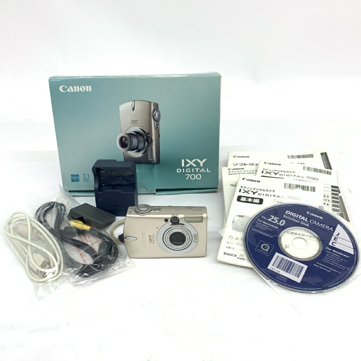 Canon キヤノン デジタルカメラ IXY DIGITAL 700 シルバーカラー 【中古】