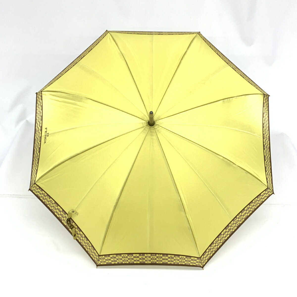 FENDI フェンディ ヴィンテージ 長傘 イエロー ロゴ FF金具 レディース 雑貨 ファッション 【中古】のサムネイル