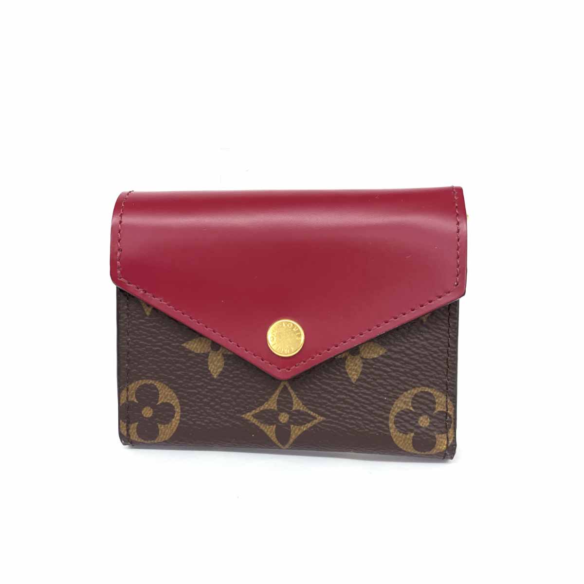 LOUIS VUITTON ルイヴィトン ポルトフォイユゾエ モノグラム 三つ折り財布 美品 M62932 MI4169 ブラウン レディース 服飾小物 【中古】